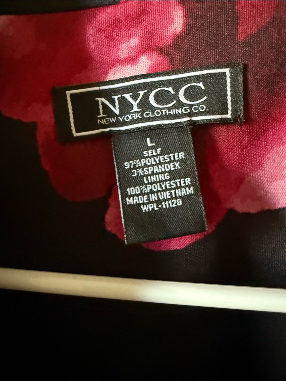 NYCC Floral Black and Fuchsia Single-Button Blazer - Picture 3 of 5